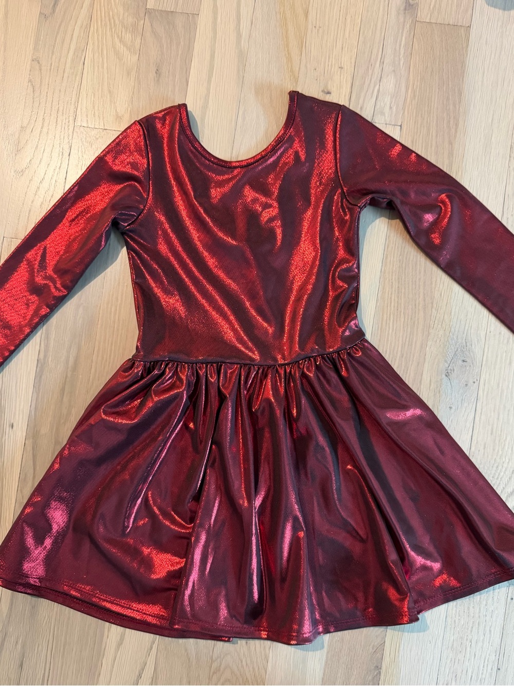 PixieLane red lame shimmer dress size 4